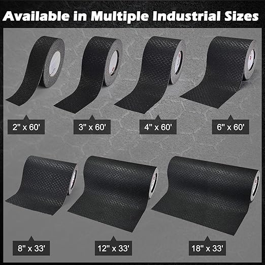 S&X Anti Slip Tape 4" x 60' Premium High Traction Grip Tape for Outdoor Stairs, Decks, Ramps - Waterproof & Durable