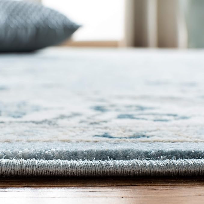 SAFAVIEH Isabella Collection Runner Rug - 2'2" x 11', Light Blue & Cream, Oriental Design, Non-Shedding & Easy Care, Ideal for High Traffic Areas in Living Room, Bedroom (ISA912M)
