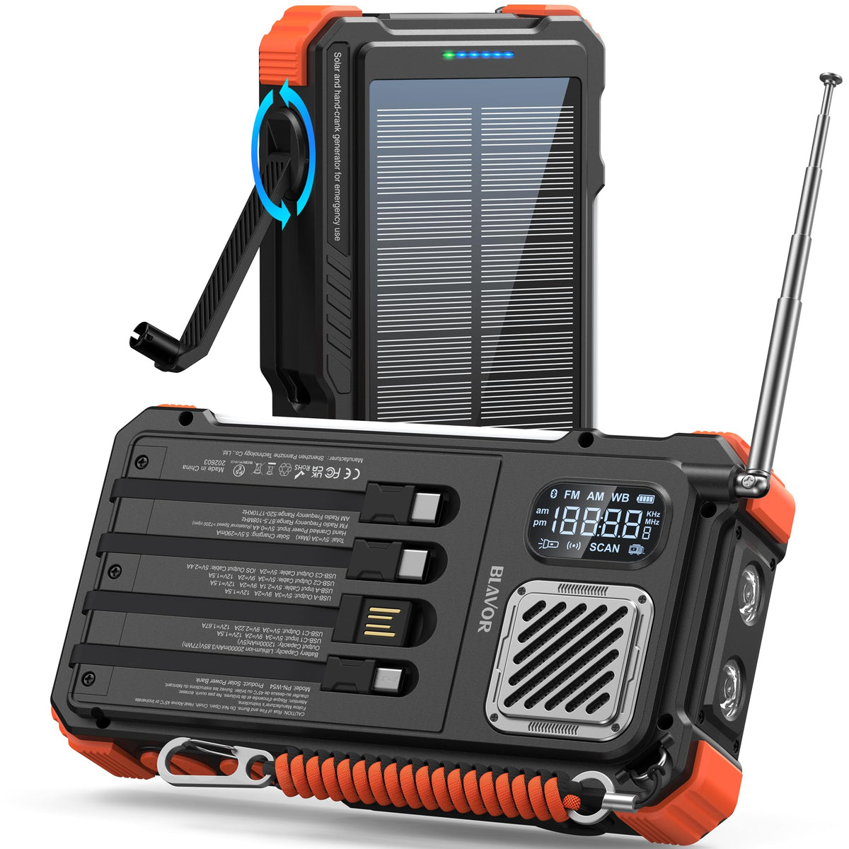 BLAVOR Emergency Radio, NOAA Weather Radio AM/FM - Image 1