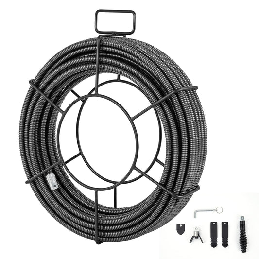 Garvee 100 ft x 1/2 Inch Solid Core Drain Snake Cable - Image 1