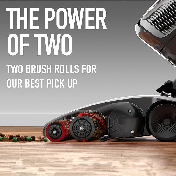 Hoover WindTunnel All-Terrain Dual Brush Roll Bagless Vacuum Cleaner, Corded Upright Vacuum, HEPA Media Filtration, Headlights, Swivel Steering, Corded Vacuum Cleaners for Home Use