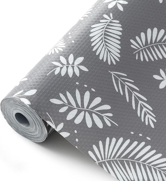 Cooyes Shelf and Drawer Liners for Kitchen Cabinets, Non Adhesive Cabinet Liner, EVA Waterproof Durable Non-Slip Drawer Mats for Shelves, Refrigerator, Storage, Desks（17.5" W x 197" L）