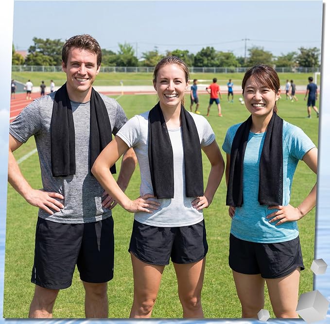 Honoson Cooling Towel Bulk - Neck & Face Cool Chilly Towels Microfiber Breathable Sport Sweat Rag for Gym, Yoga, Travel, Camping, Running, Outdoor