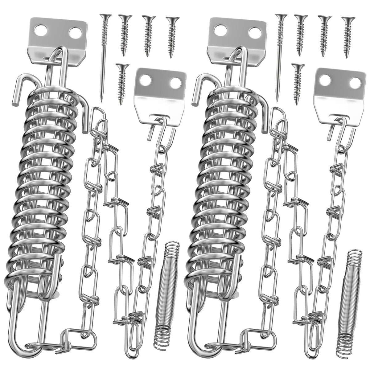 Storm Door Chain Screen Door Spring Closer 2 Pack Prevent Storm - Image 1