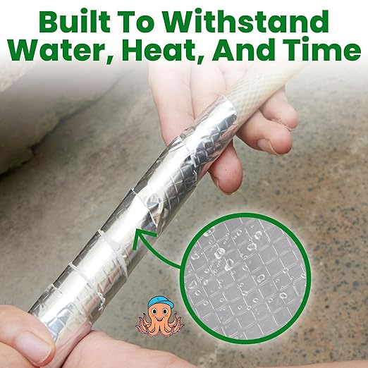 ECOHomes Aluminum Butyl Tape, Waterproof Aluminum Foil Tape for Leaks (6 Inch Wide) | Butyl Seal Tape for Roofs, Gutter Repair, Gutter Holes, Pipes, Metal Roof Patch, RV, Plumbing and Outdoor Sealing