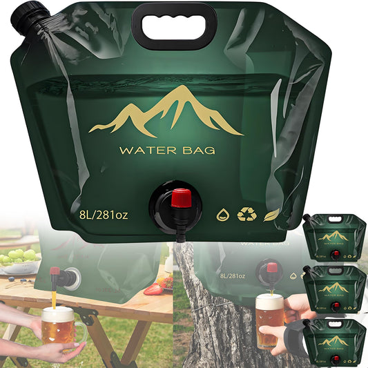 Collapsible Water Container, 2.1 Gallon Camping Water Jug, 4 Pack - Image 1