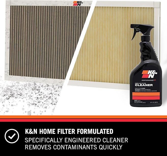 UBeesize 20x20x1 Reusable Air Filter - Washable, MERV 8,Permanent, Electrostatic & K&N HVAC Filter Cleaner: 32 Oz Spray Bottle Filter Cleaner and Refresher; Restores K&N Home