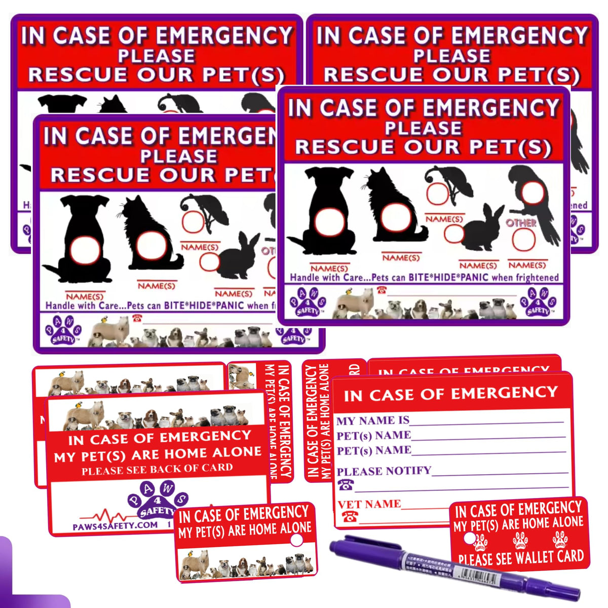 Pet Emergency Alert Kit for All Pets – Home Alone Rescue - Image 1