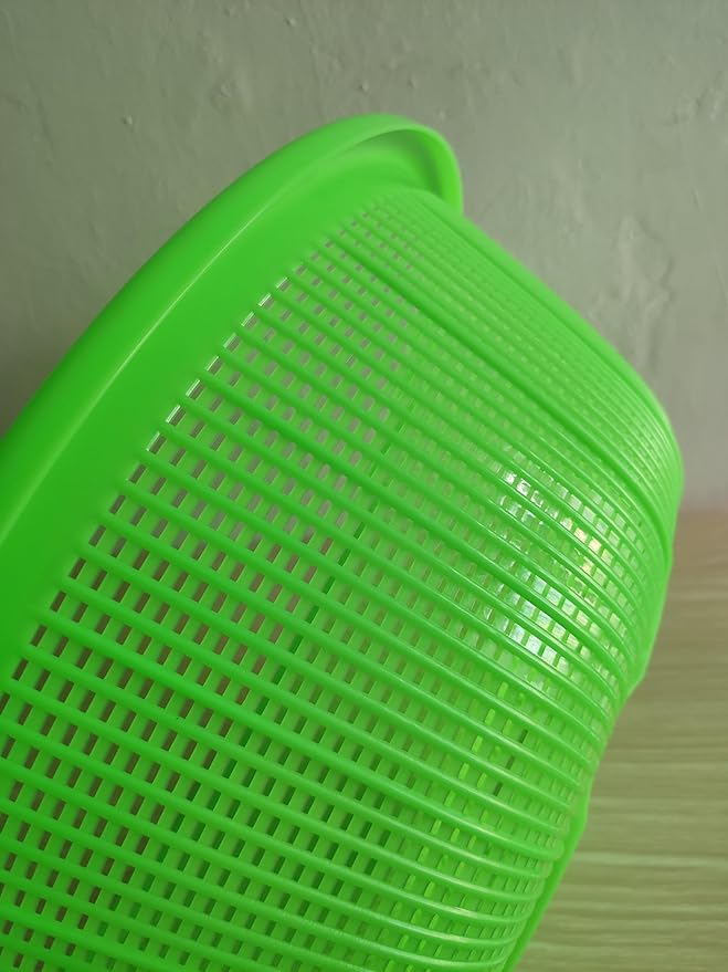4 Pcs Large Plastic Wash Basket Round Perforated Colander Wash Vegetables and Fruits Drain Cooked Pasta Kitchen Essentials Food Strainer Basket Strainer Kitchen Blue Green Red Orange color