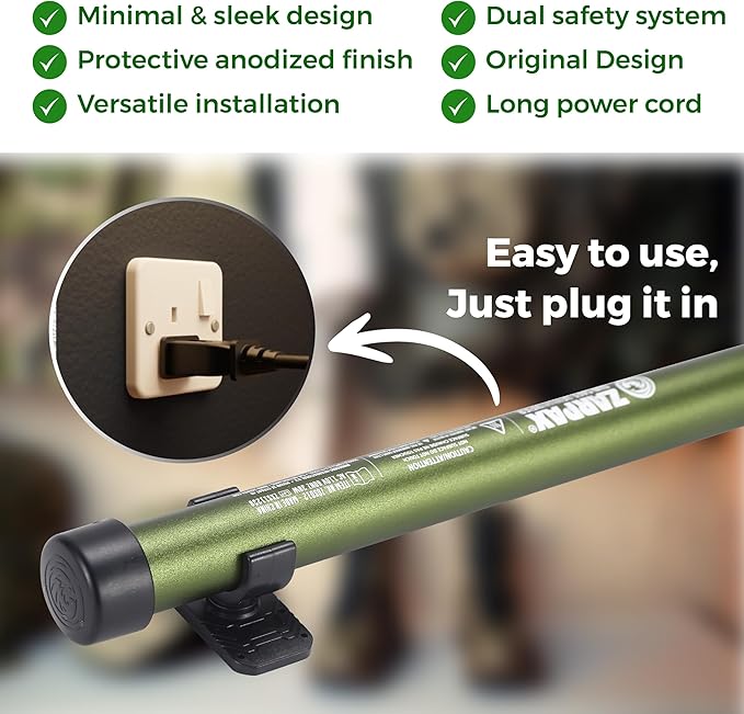 2 Pack Gun Safe Dehumidifier Rod | Dehumidifier Rod For Enclosed Spaces, Gun Safe & Vault, Cabinets | Protect Valuables & Stop Humidity, & Moisture | Foldable, 4 Mounting Brackets | 12''/30cm