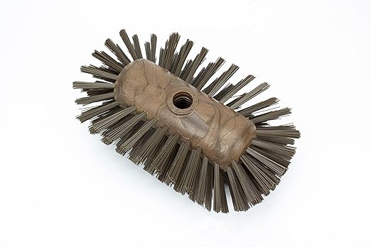 SPARTA Tank and Kettle Scrub Brush Heavy-Duty Tile Brush, Color-Coded and Handle Compatible (Sold Separately) for Optimal Access In Spacious Containers, Plastic, 5.5 X 9.5 Inches, Brown, (Pack of 2)