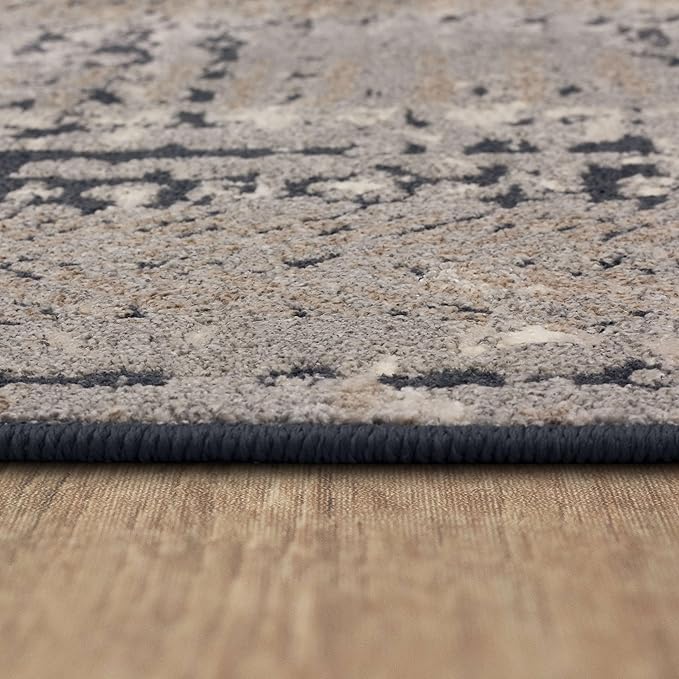Mohawk Home Dutton Modern Abstract Stripe Gray 2' 1" x 7' 6" Area Rug Perfect for Kitchen, Living Room, Dining Room