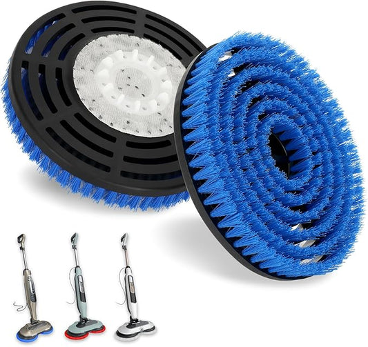 2 Pack Replacement Brush Heads for Shark, Brush Heads for Shark Compatible with S8201, S8001, S7001, S7201 - Steam Mop Pads with Nylon, Deep Clean Hardwood & Tile Floors, Scratch-Free- (Blue)