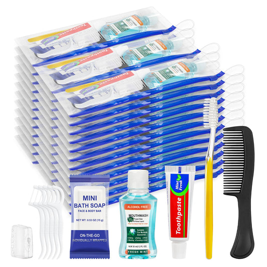 Personal Hygiene Kit Bulk,50 Pack Yellow Basic Travel - Image 1