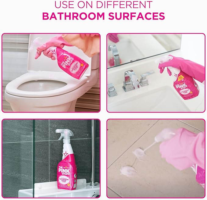 Stardrops - The Pink Stuff - Miracle Bathroom Foam Cleaner 750ml - Baths, Tiles, Soap Scum, Limescale, Streak Free
