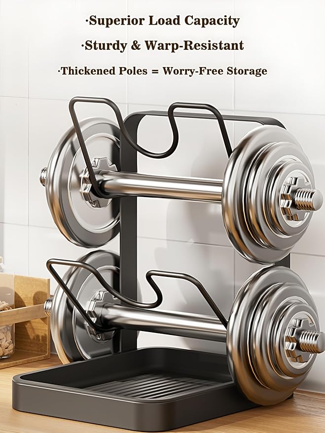 Pot Lid Holder & Spoon Rest, 2026 Upgraded Multifunctional Kitchen Organizer Rack with Removable Drip Tray, Space-Saving Countertop Stove Top Storage for Pots Pans (Gray-02)