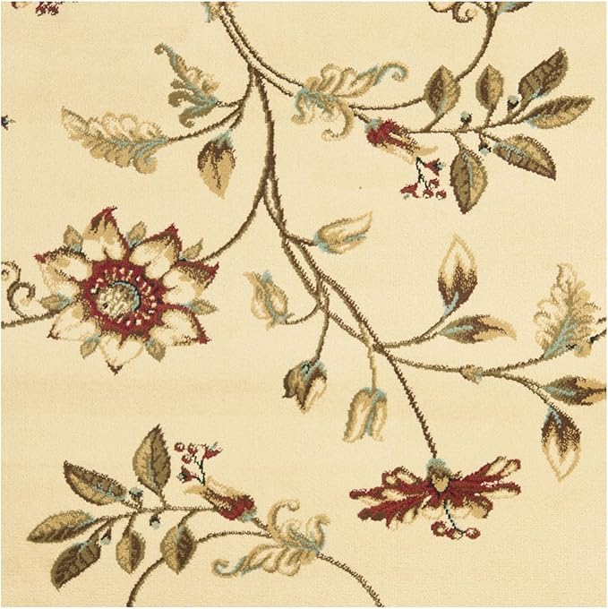 Safavieh LNH552 Lyndhurst Collection Traditional Oriental Round Area Rug Ivory/Multi/5' 3''L x 3' 3''W/Small Rectangle