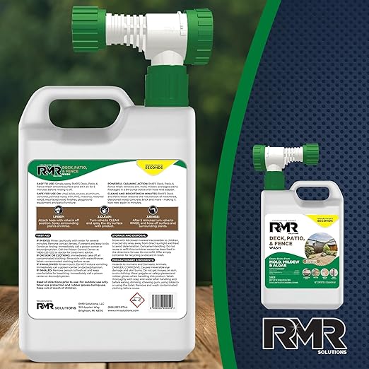 RMR Deck, Patio & Fence Wash - Commercial Grade Outdoor Stain Remover