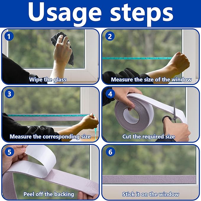 3 Roll 16.4Ft x 2Inch Window Condensation Prevention Absorber, 5mm Thick Condensation Water Moisture Absorber Tape, Reusable Beige Window Condensation Absorber Strips to Prevent Condensation