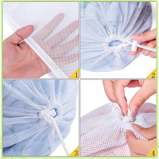 Large Mesh Drawstring Travel Laundry Bag Durable,Reusable,Foldable,Heavy Duty Storage Hanging Apartment Commercial Wash Bags Delicates Clothes,Dirty Garment,Blouse