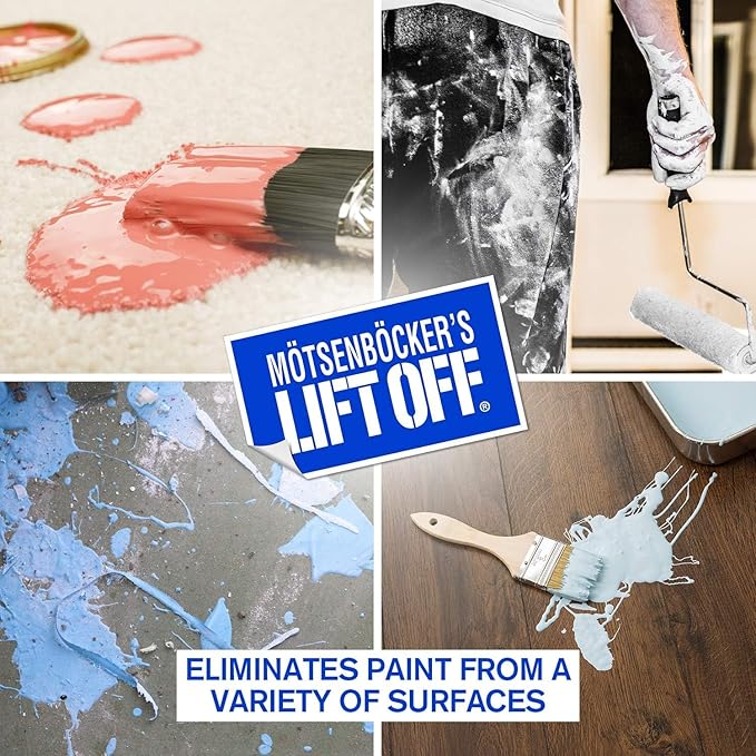 Motsenbocker's Lift Off 41301 Latex Paint Remover Spray Removes Latex Paint and Enamel, Works on Multiple Surfaces, Water-Based, Biodegradable, 22 Fl Oz, Pack of 1