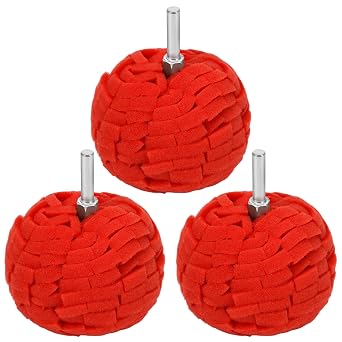 3PCS 3'' Power Polishing Ball Tool for Drill, Waxing Car Wheel Polisher Detailing Adapter Round Buffing Cone Finishing Pad with Attachment Hub Date Sponge Buffer Automotive Car Acc - Image 2