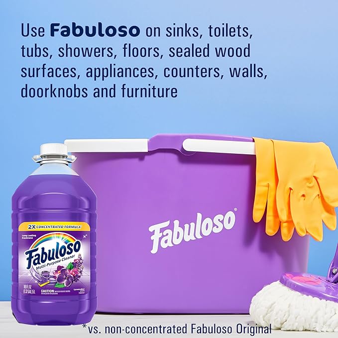 Fabuloso Multi-Purpose Cleaner 2x Concentrated, Lavender - 169 fl oz, 3 count