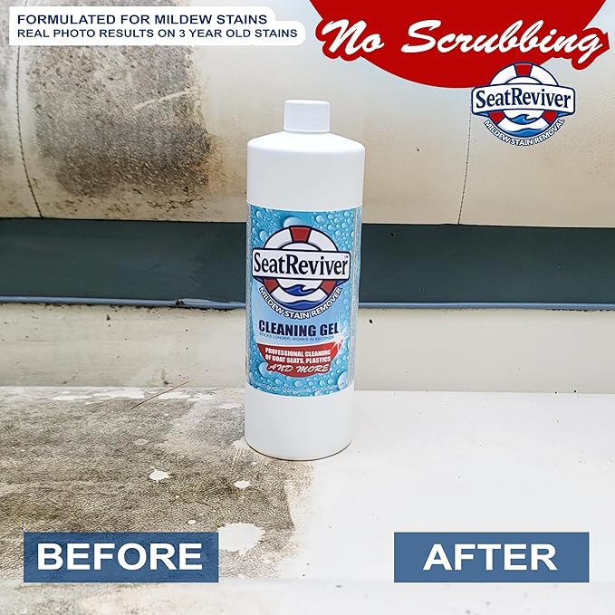 Necessity Boat Care Kit | Marine Mildew Stain Remover & Protectant + Neutralizer Bundle for Boat Seats, Vinyl & Plastic