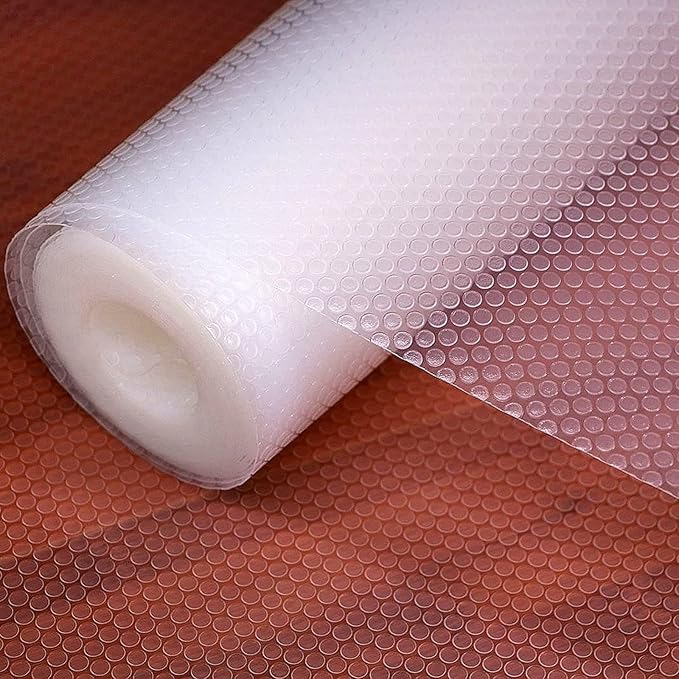 Shelf Liners 18 inch x 20 ft Kitchen Cabinets Liner Non-Stick Drawer Mats EVA Protector Shelving Cupboard Lining (Clear, 18 inch x 20 ft)