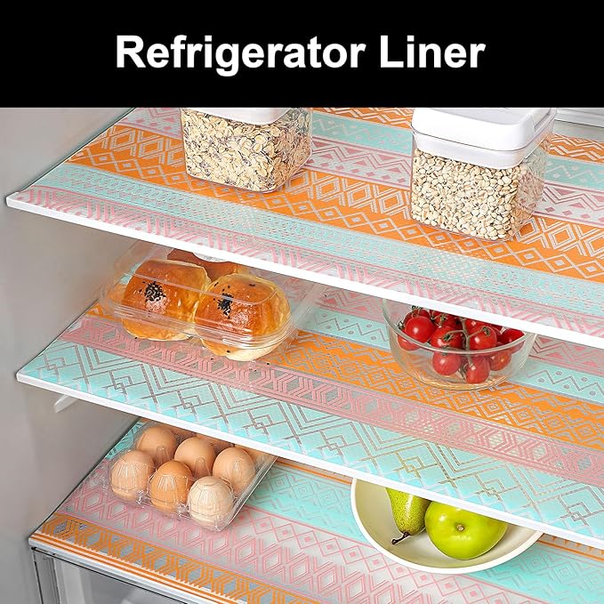 Cooyes Drawer and Shelf Liner, Non-Adhesive Shelf Liners for Kitchen Cabinets, Thick Strong Grip Mats for Desk, Shelves, Bathroom Drawers, Fridge, Cabinet Protection（23.6" W x 118" L）