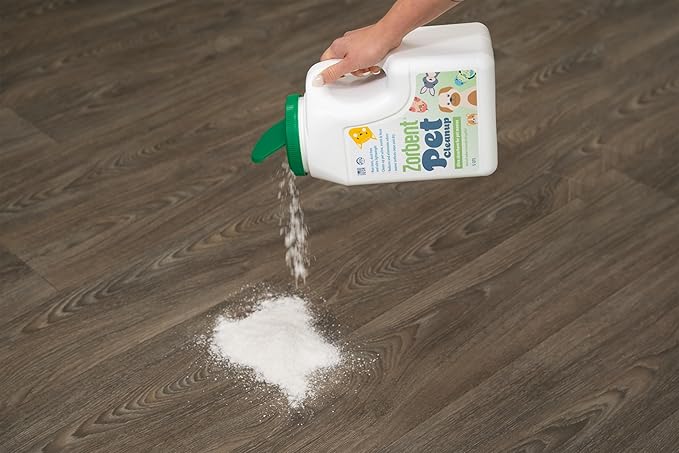 Zorbent Pet Accident Cleanup – Odor Remover for Dog & Cat Messes. Absorbs 1 Gallon. Pet-Safe Cleaner for Urine, Vomit, Poop & Accidents on Hardwood, Tile, Vinyl, Concrete, Short Carpet & Rugs, 5 qt