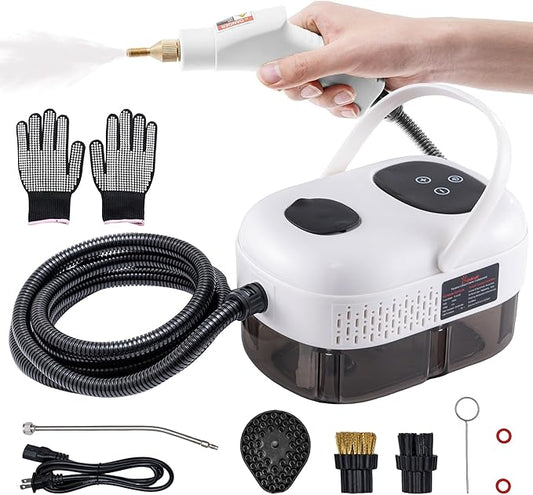 Handheld Steam Cleaner,Steam Cleaner with Smart Touch Screen, High Pressure Steamer,15sec Heat-up Deep Cleaning Steamer(White), for Kitchen,Bathroom,Furniture,Car,Grout,Tile and More