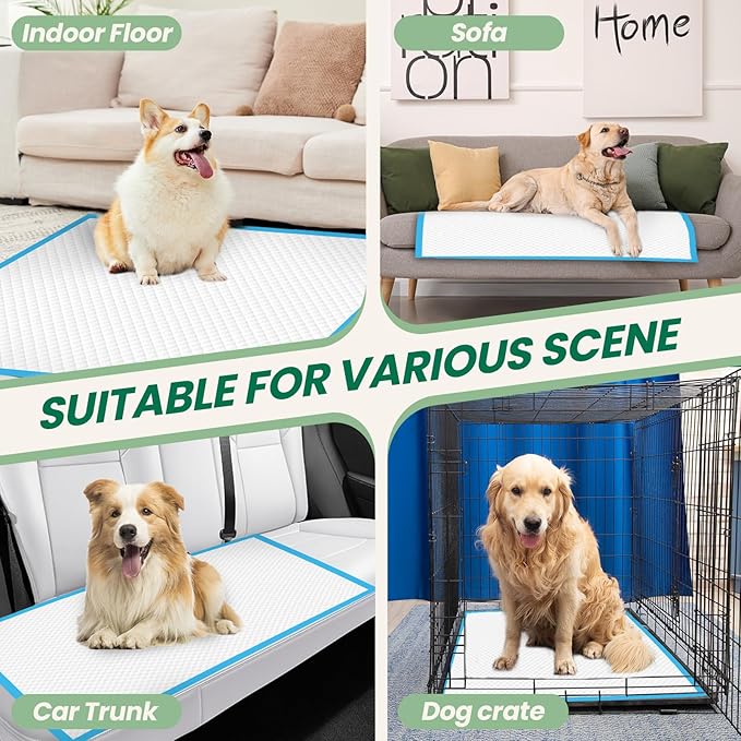 IMMCUTE Large Dog Pee Pads 28"x30"-30 Count | Large Puppy Pee Training Pads Super Absorbent & Leak-Proof | Disposable Pet Piddle and Potty Pads for Puppies | Dogs | Doggie| Cats | Rabbits
