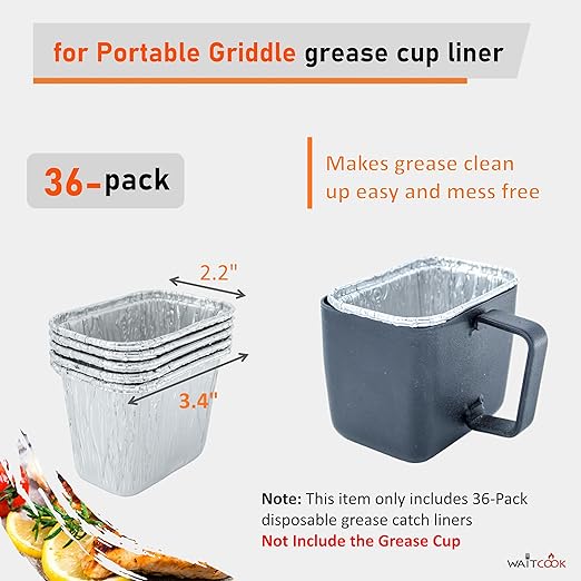 Replacement Grease Pan Liner for Pit Boss PB336GS and PB200GS Portable Flat Top Griddle,36-Pack