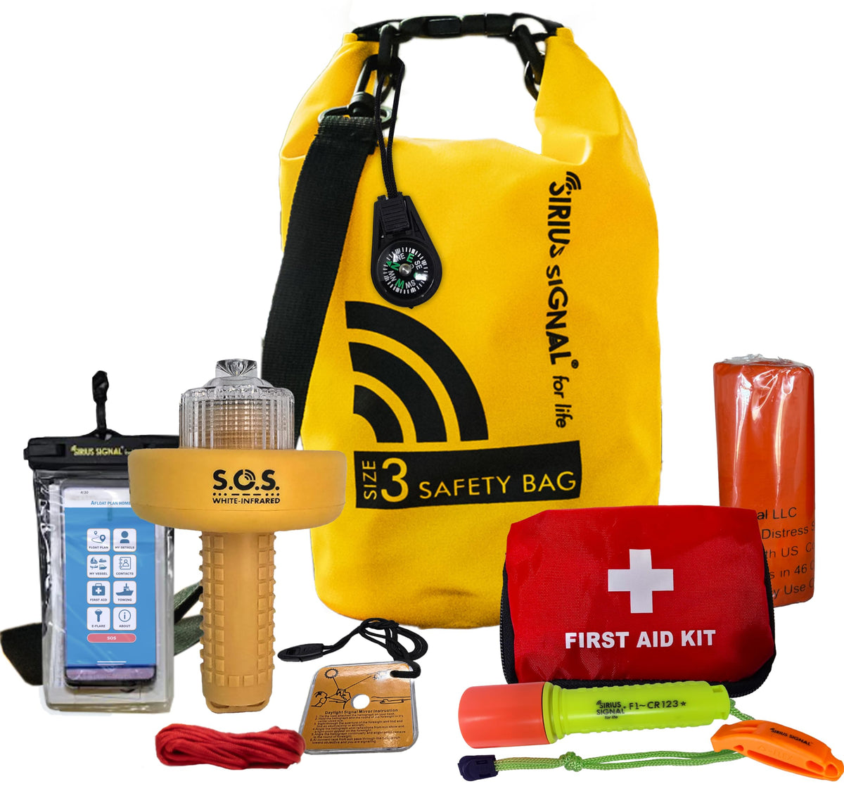 Sirius Signal SB-3L Boating Safety Dry Bag Kit - USCG Approved - Image 1