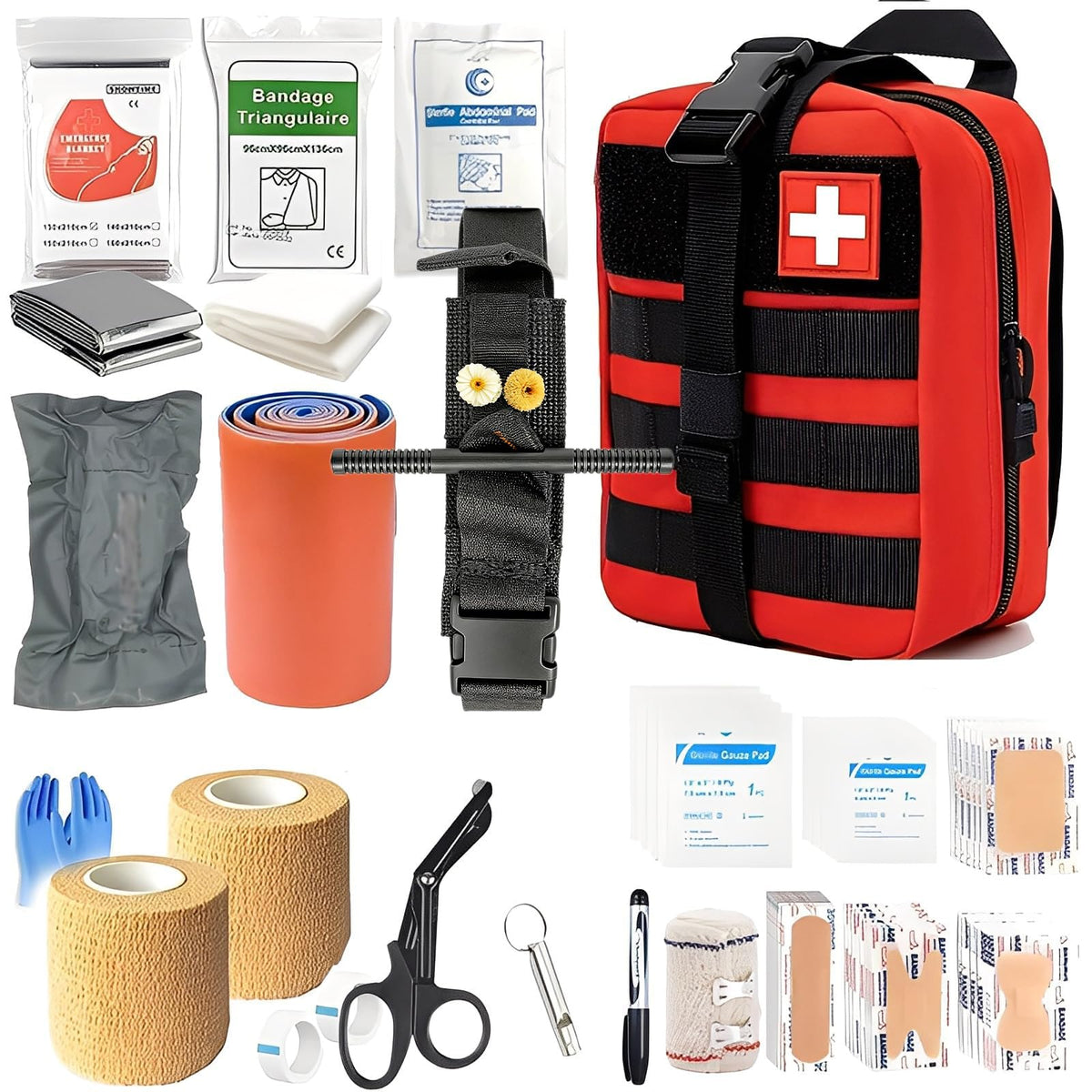IFAK Trauma Kit with Emergency Compression Strap, 6-Inch Bandage - Image 1