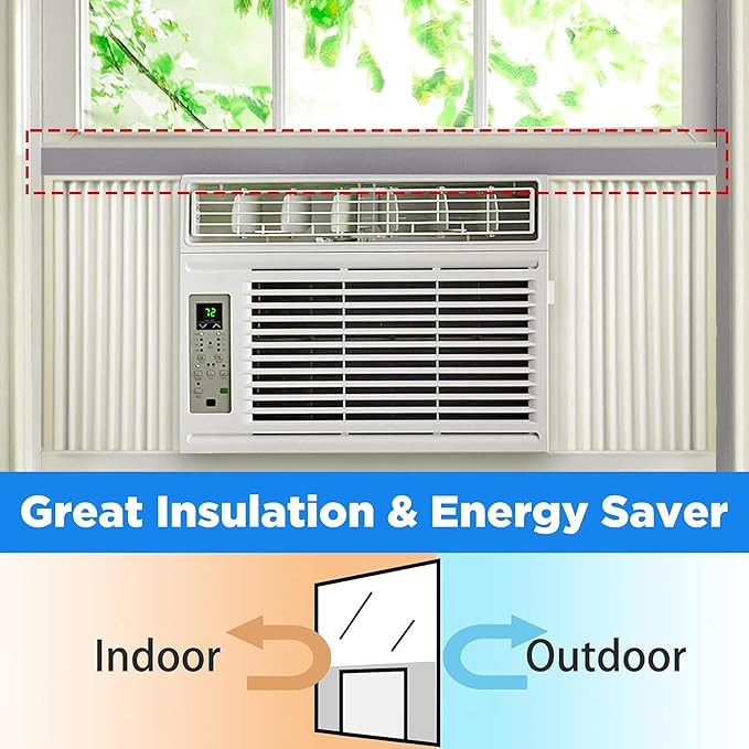 moonoom 6 Pcs Foam Air Conditioner Weatherseal Tape-1'' x 1'' x 6.5ft Air Conditioner Foam Tape-Non-Adhesive Foam Seal Strip with Glue Point for Air Conditioner Door Window Seal