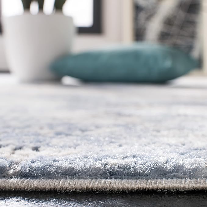 SAFAVIEH Amelia Collection Accent Rug - 2'2" x 4', Grey & Blue, Modern Abstract Design, Non-Shedding & Easy Care, Ideal for High Traffic Areas in Entryway, Living Room, Bedroom (ALA705F)