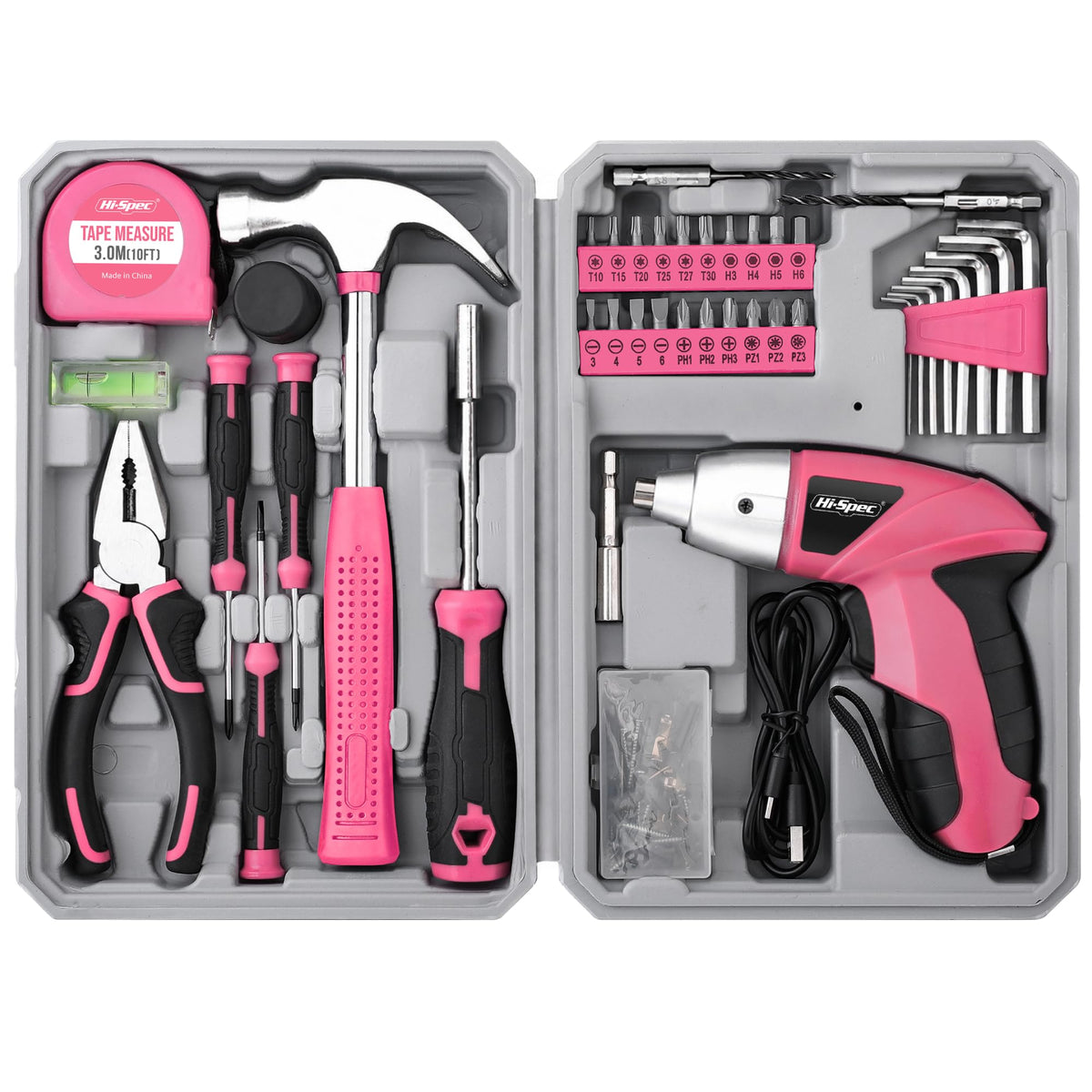 Hi-Spec 4V Electric Ladies Screwdriver Tool Kit Compact | Hand Tools - Image 1