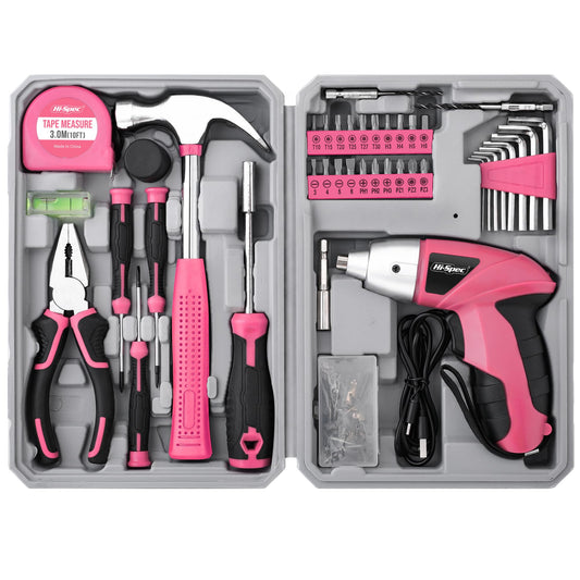 Hi-Spec 4V Electric Ladies Screwdriver Tool Kit Compact | Hand Tools - Image 1