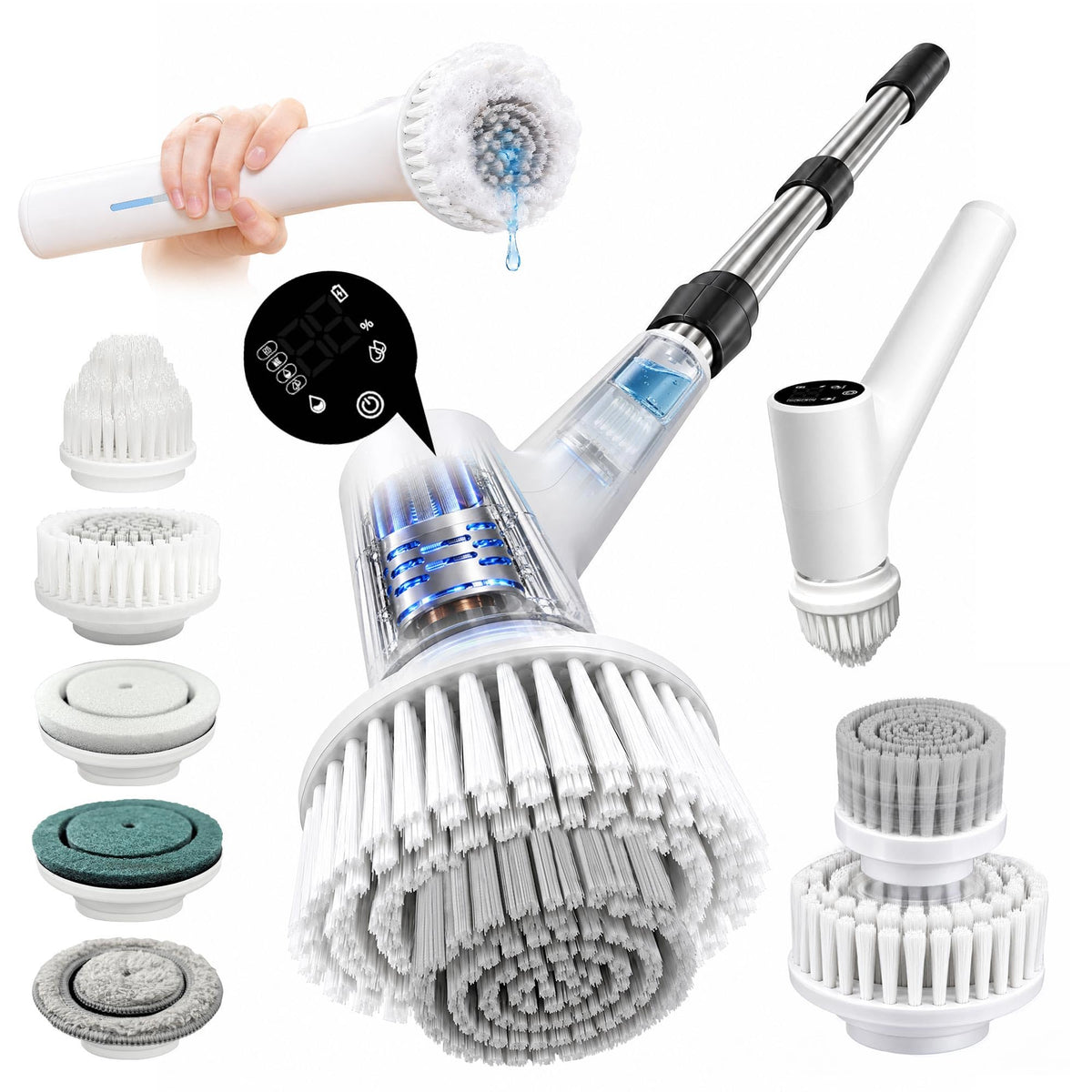 Electric Spin Scrubber with Soap Dispenser Stable - Image 1