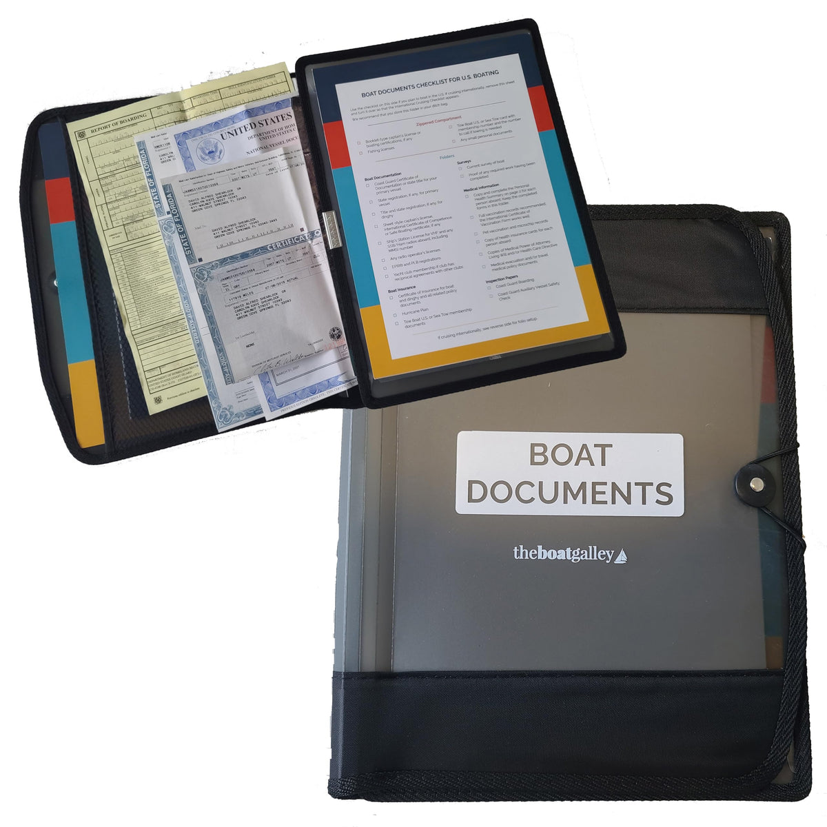 Boat Documents Organizer - Large Size Water Resistant Case - Image 1