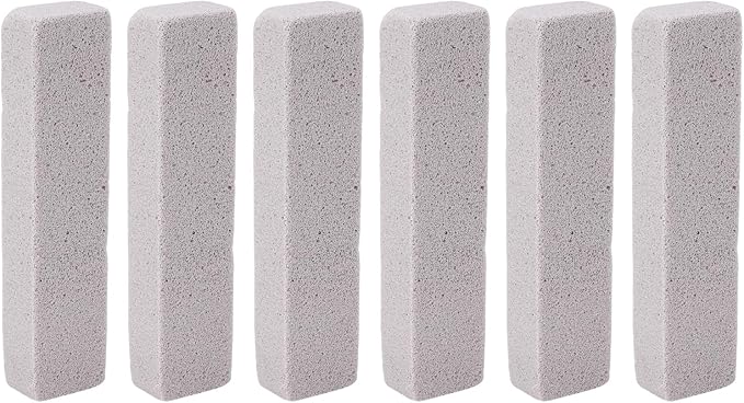 Jeffergarden 6PCS Pool Pumice Stone for, PVC Material Toilet Bowl Cleaner Stick, Heavy Duty Scouring Brush for Kitchen Sink Bathtub Shower Tile Swimming Pool Limescale Removal (53mm)
