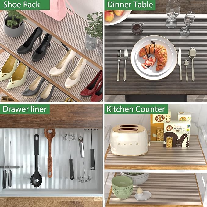Anoak Cabinet Liner, Non Adhesive, Washable 30 Inch x 20 FT(240 Inch) Waterproof Durable Non-Slip Shelf Liner for Kitchen, Drawer, Refrigerator