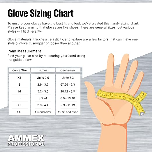 Ammex Black Nitrile Disposable Exam Gloves, 3 Mil, Latex & Powder Free, Textured, Large, Case of 1000