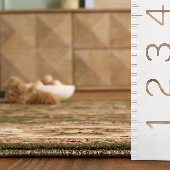 SAFAVIEH Lyndhurst Collection Runner Rug - 2'3" x 18', Sage & Ivory, Traditional Oriental Design, Non-Shedding & Easy Care, Ideal for High Traffic Areas in Living Room, Bedroom (LNH212C)
