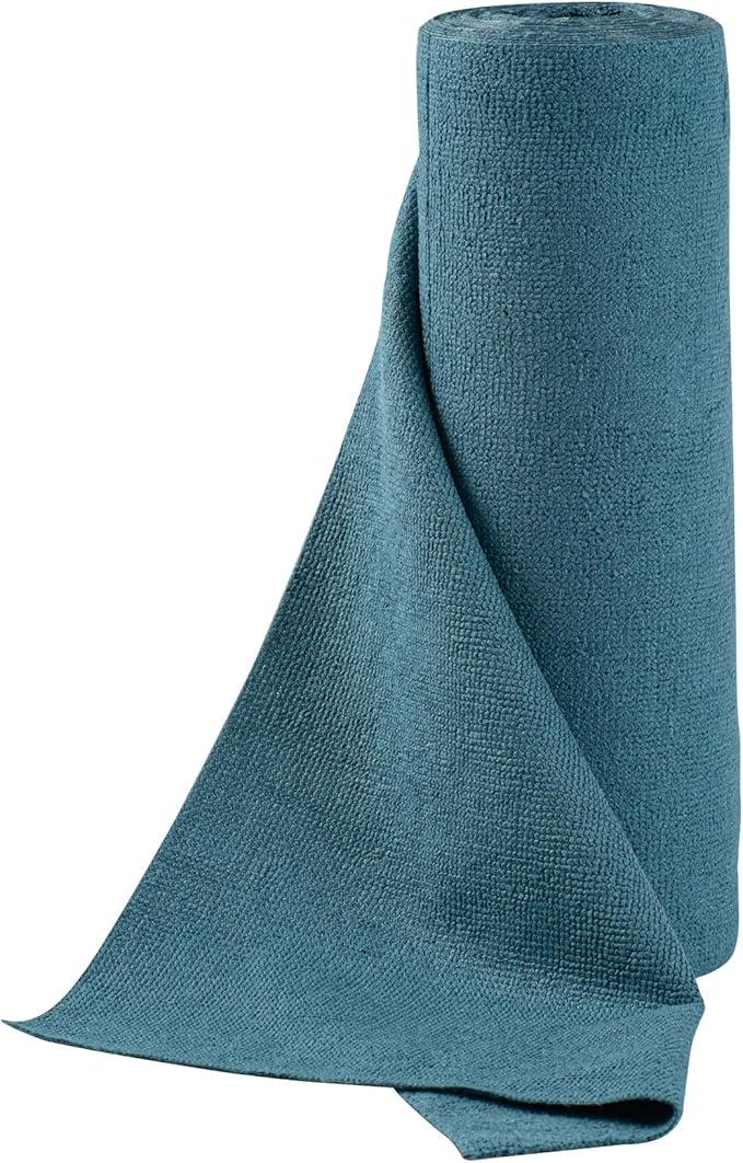 Restaurantware-Clean Tek Professional 11.8 x 11.8 Inch Microfiber Towel Rolls, 300 Reusable Towel Rolls - Tear Away, Perforated, Teal Microfiber Cleaning Roll, For All The Cleaning Tasks