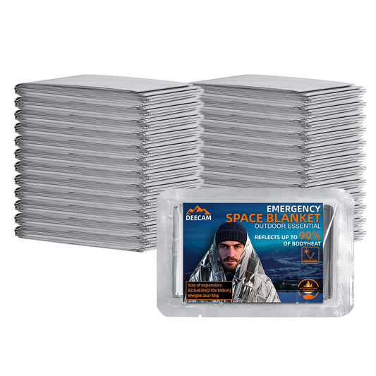 Deecam Emergency Blankets 24 Pack, Bulk Mylar Thermal - Image 1