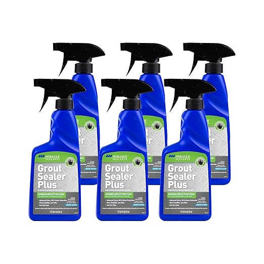 Miracle Sealants Grout Sealer Plus Invisible Penetrating Sealer Spray, 16 oz, 6 Pack