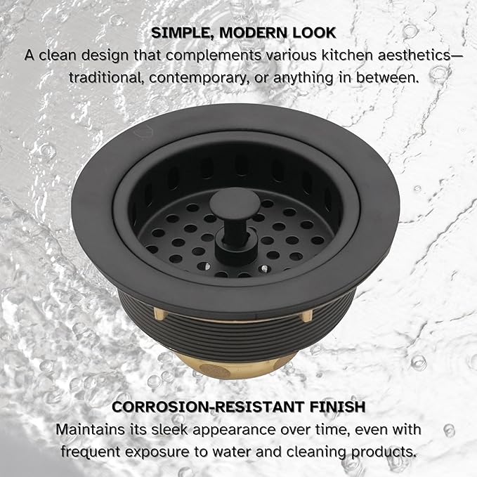 Westbrass A214-12 3-1/2" Post Style Large Kitchen Sink Basket Strainer, Oil Rubbed Bronze